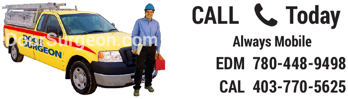 Door Surgeon mobile service truck and technician Chestermere